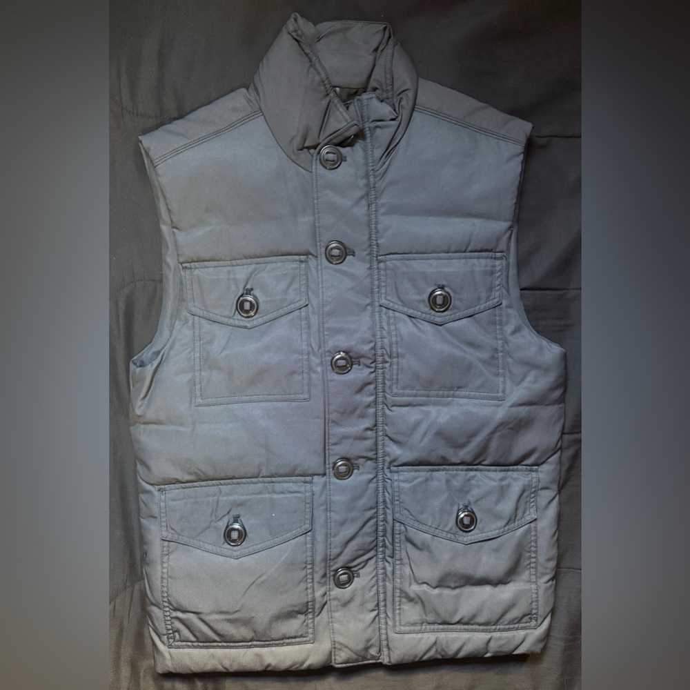 Express Men's Charcoal Quilted Vest